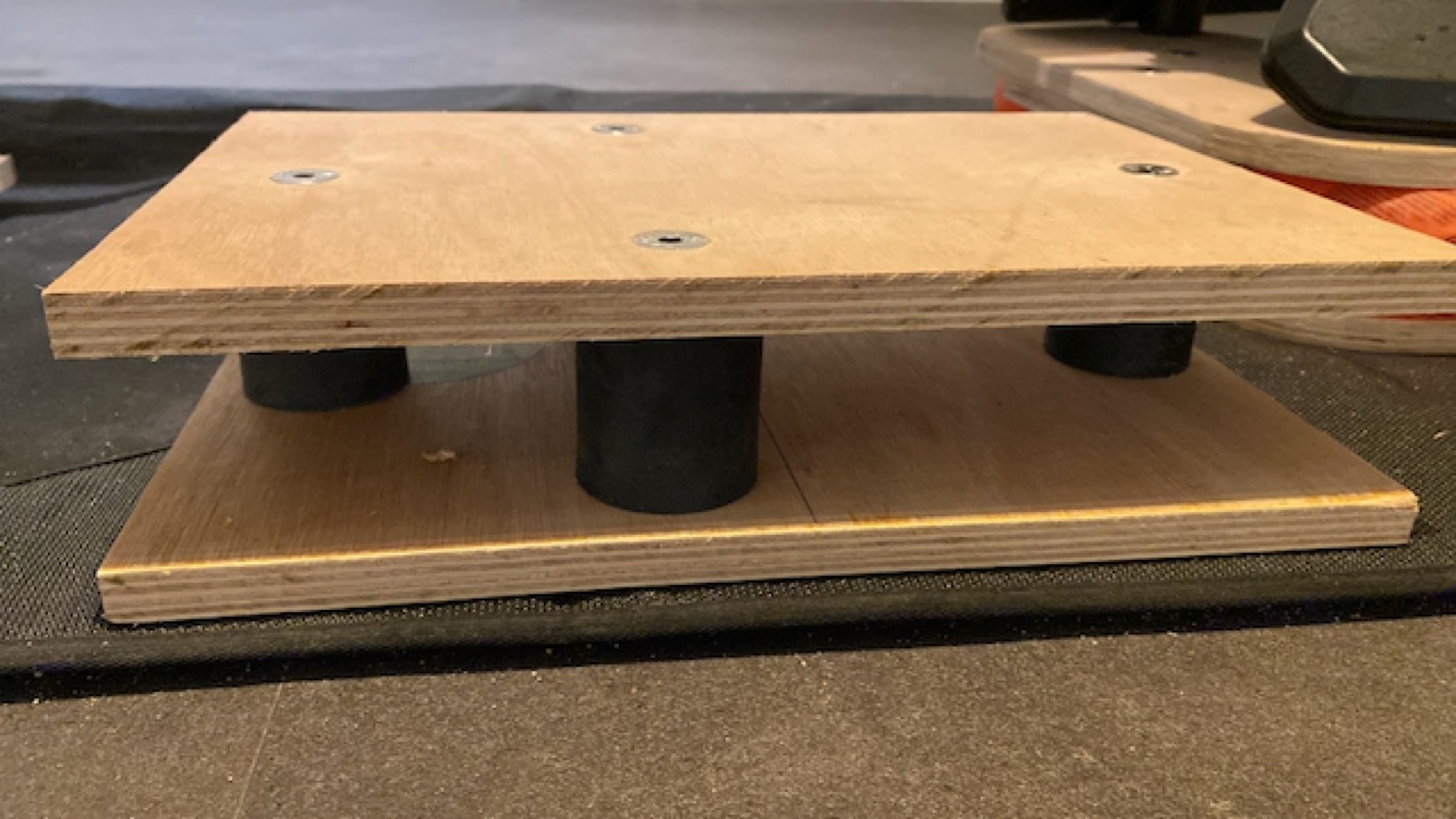 Prototype with rubber dampers