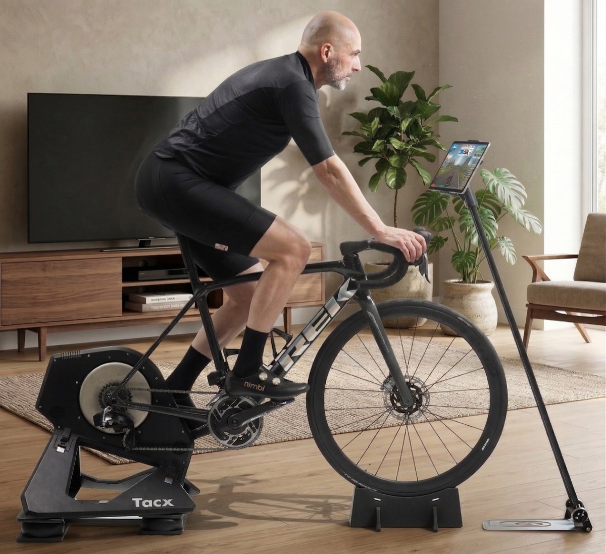 Zwift Ride op de rocker plate
