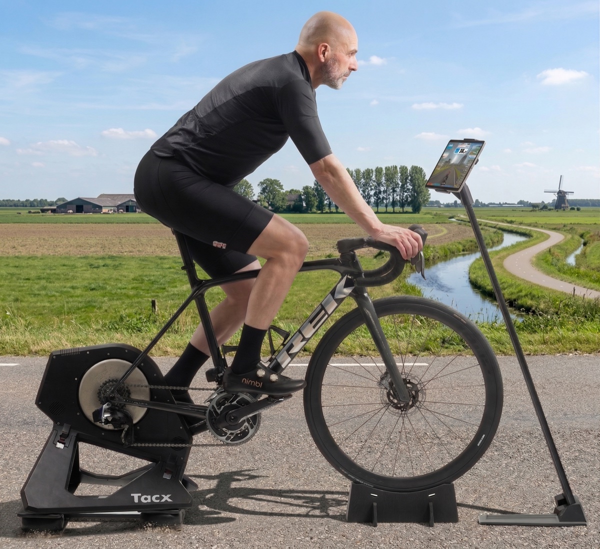 Buiten fietsen gevoel met rocker plate